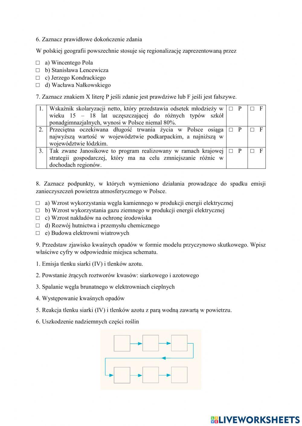 Egzamin zerowy semestr 6