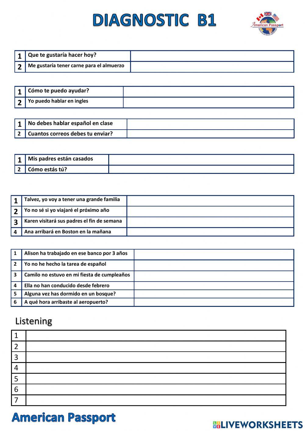Diagnostic b1 amerpassport