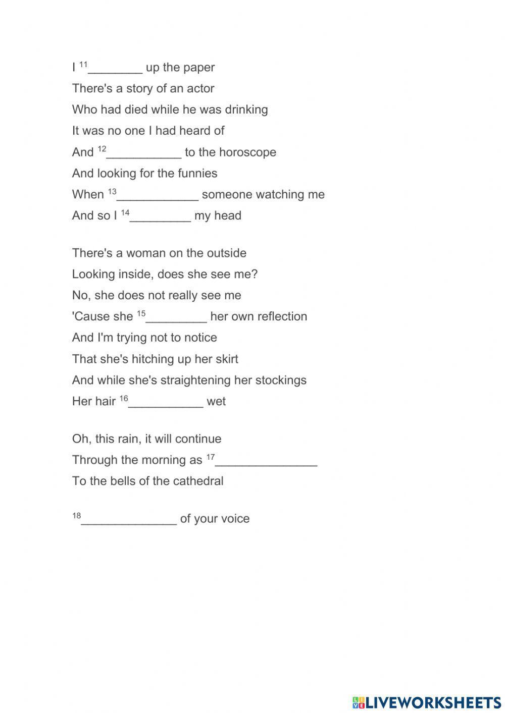 Listening Tom's Diner Suzanne Vega