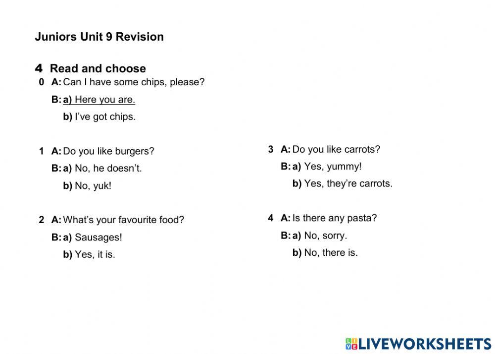 Smiles Unit 9 Revision