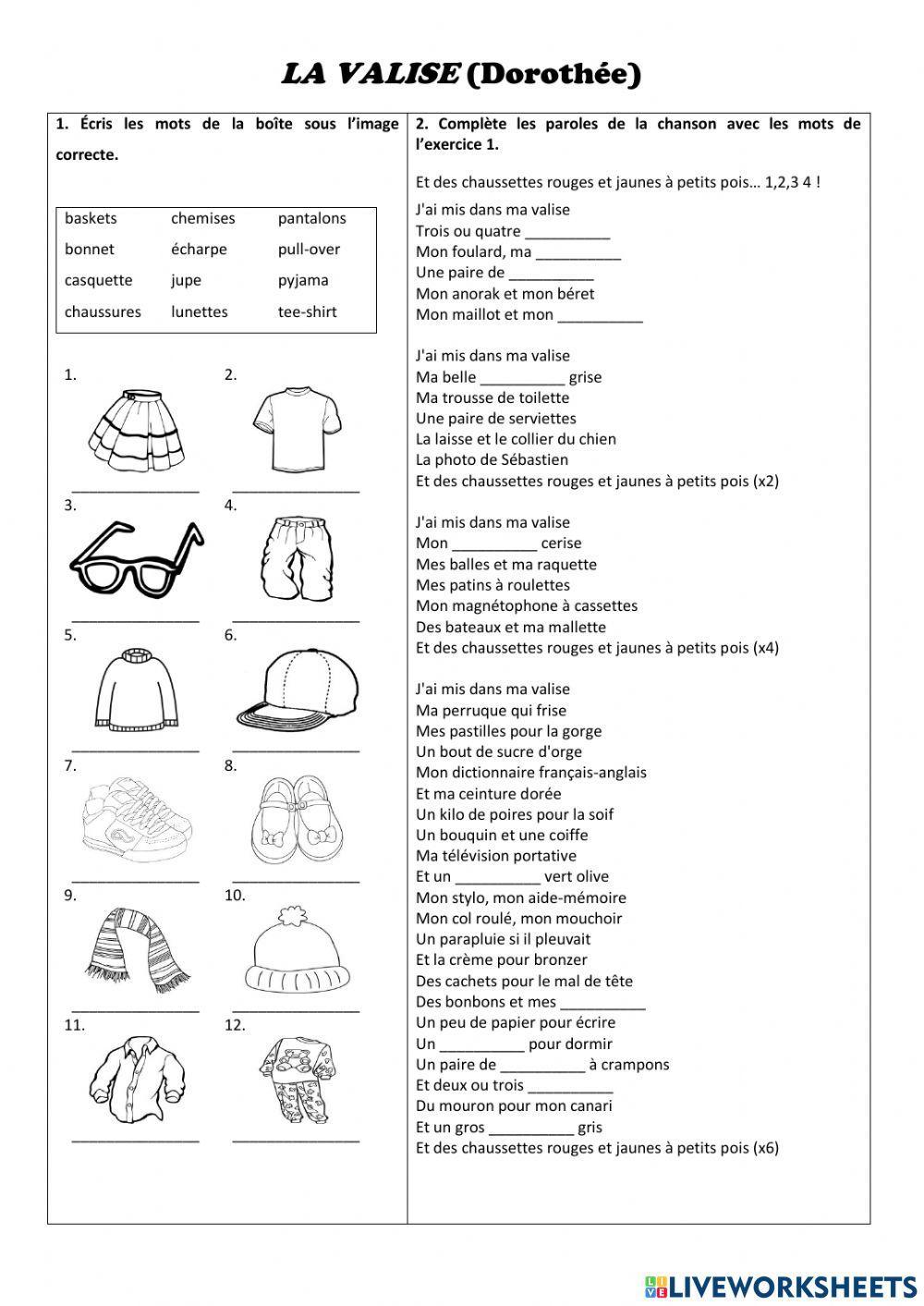 Chanson: LA VALISE (Dorothée)