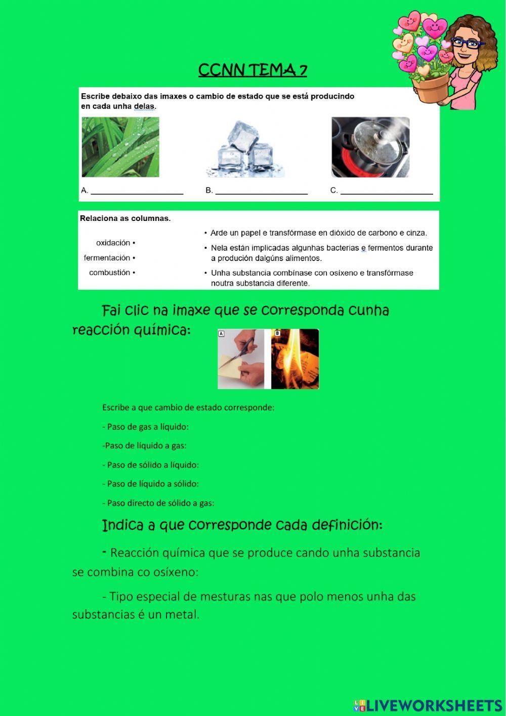 Reaccións químicas