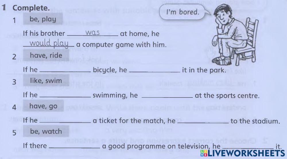 Second Conditional, English world 5