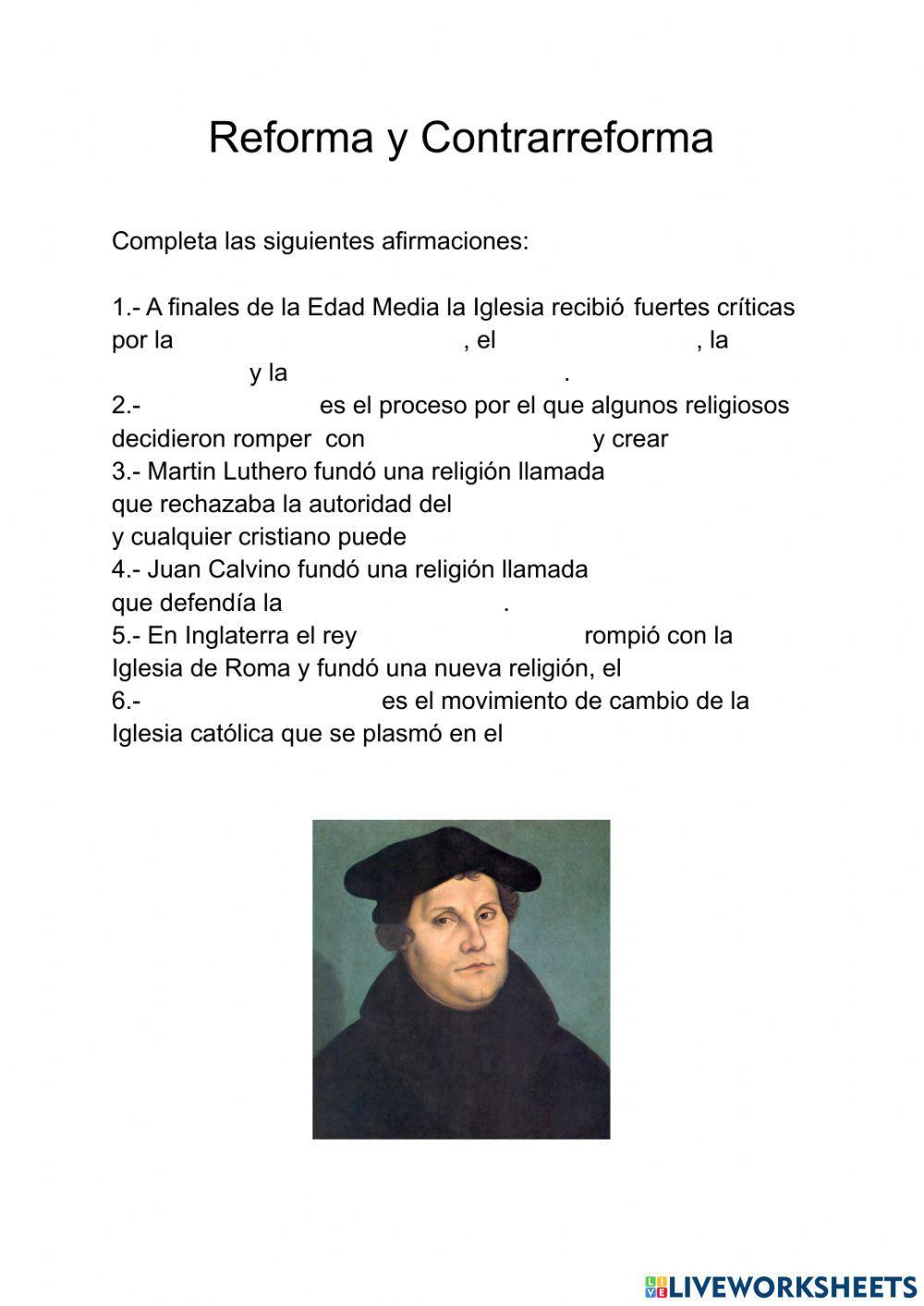 Reforma y Contrarreforma