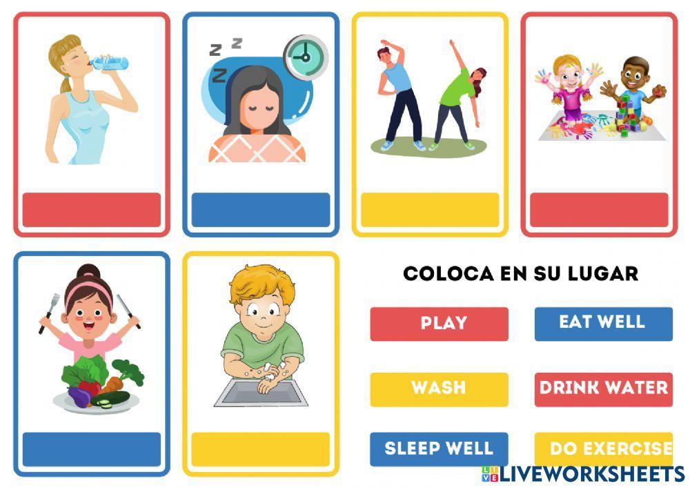Hábitos de vida saludables (Inglés)