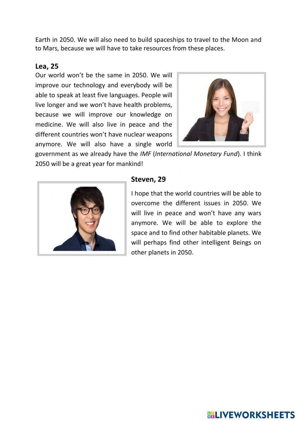 E4U2 The world in 2050