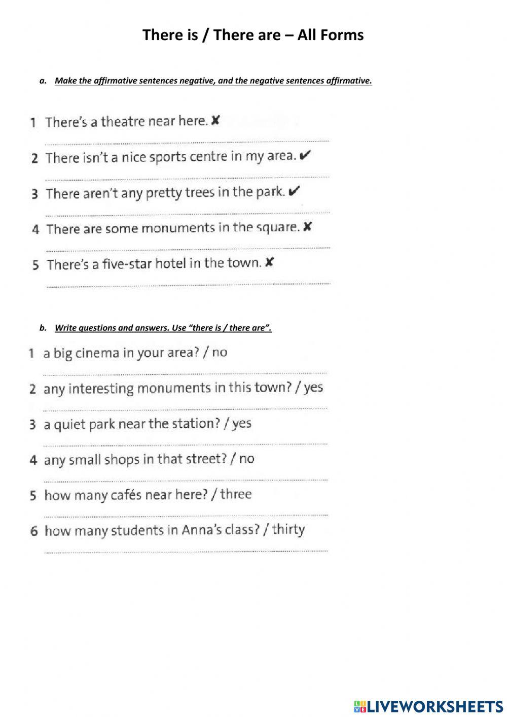 There is - There are