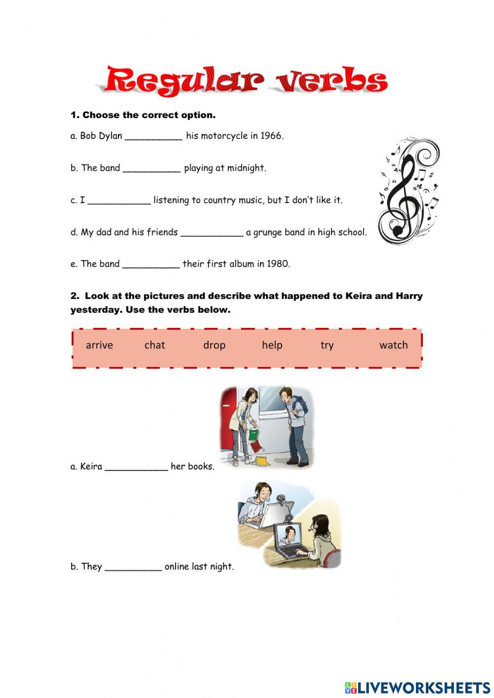 Simple past: regular verbs
