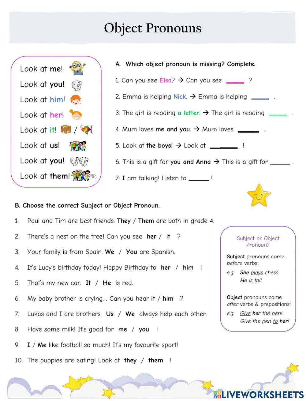 object-pronouns-for-beginners-worksheet-live-worksheets