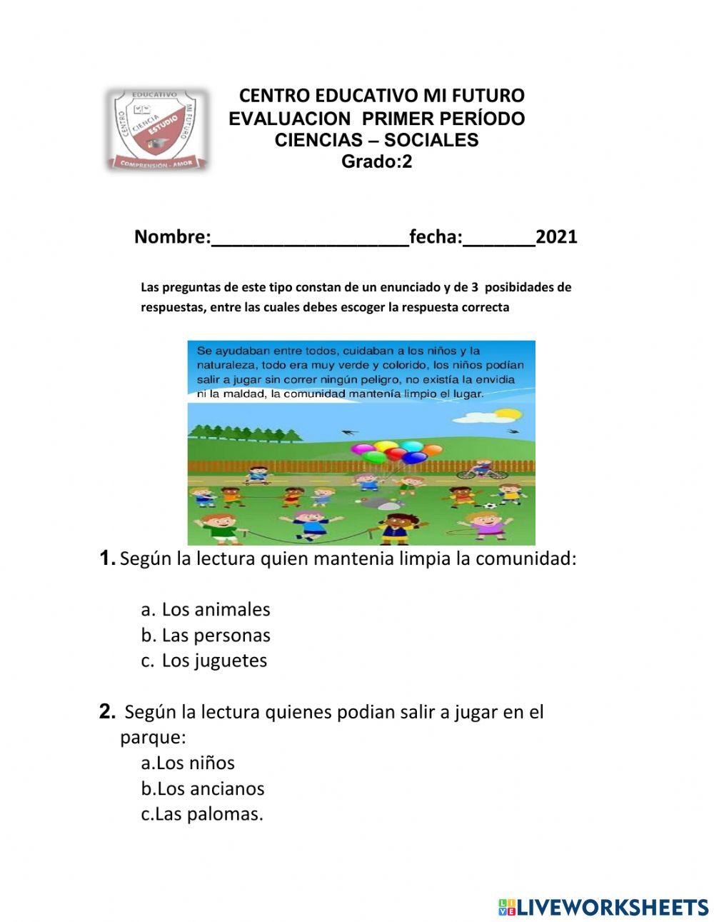 Evaluacion de cienicas sociales