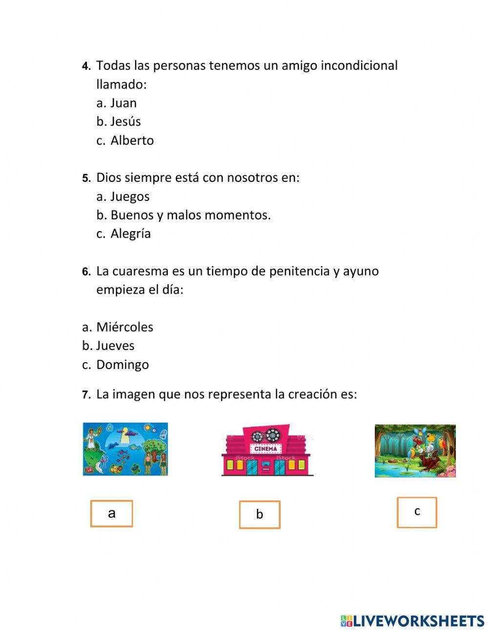 Evaluacion de religion