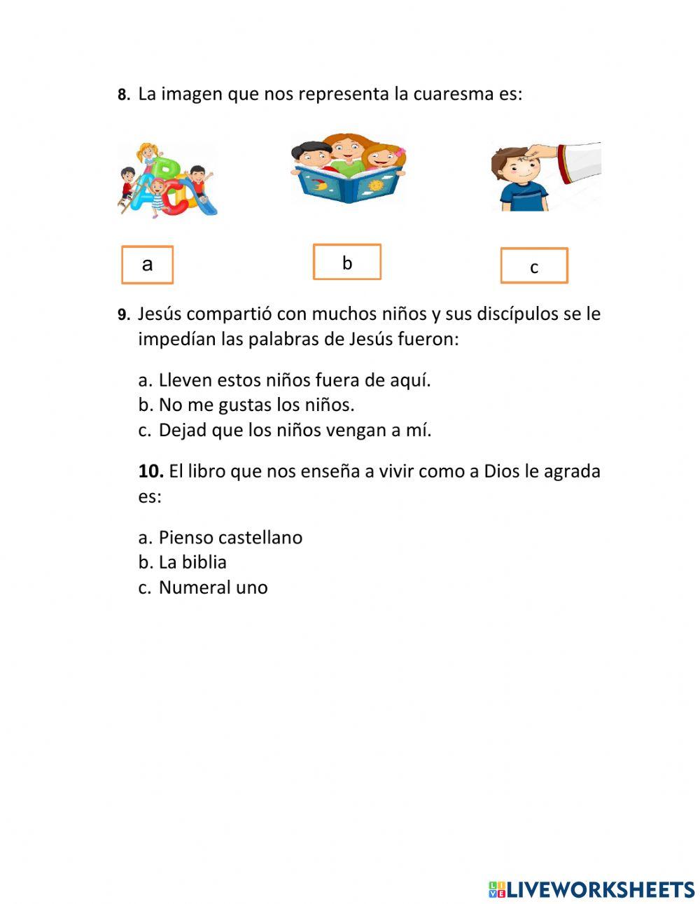 Evaluacion de religion