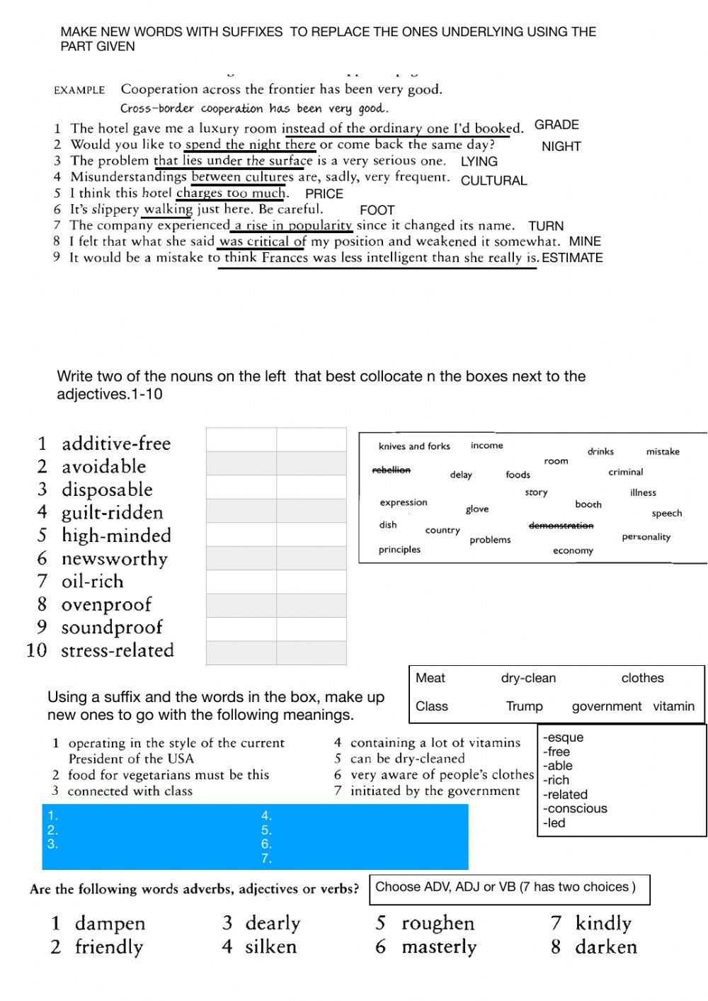 WORD FORMATION CAE 1