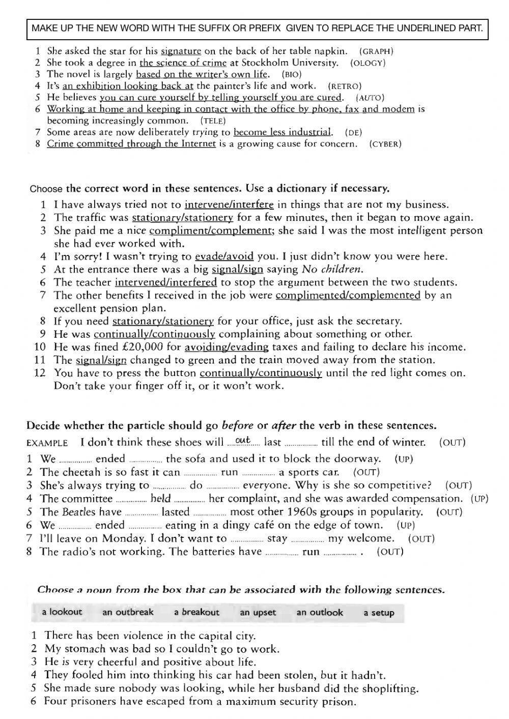 WORD FORMATION CAE 1