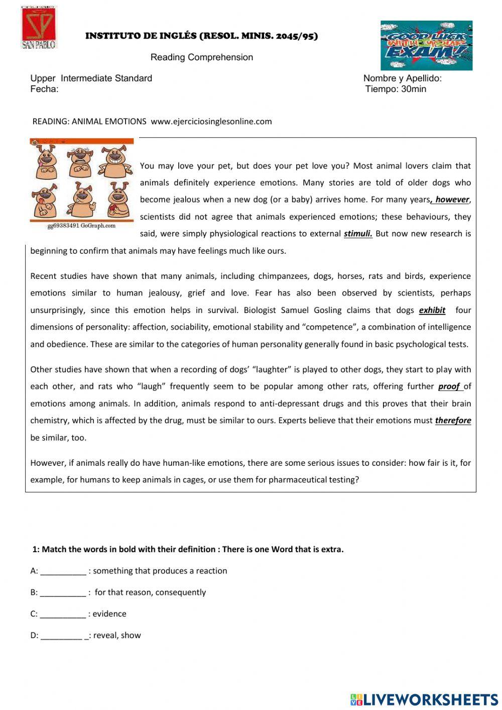 Reading comprehension