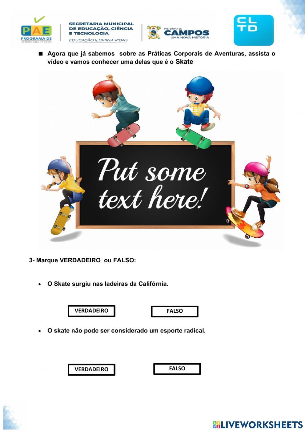 Praticas corporais de aventuras