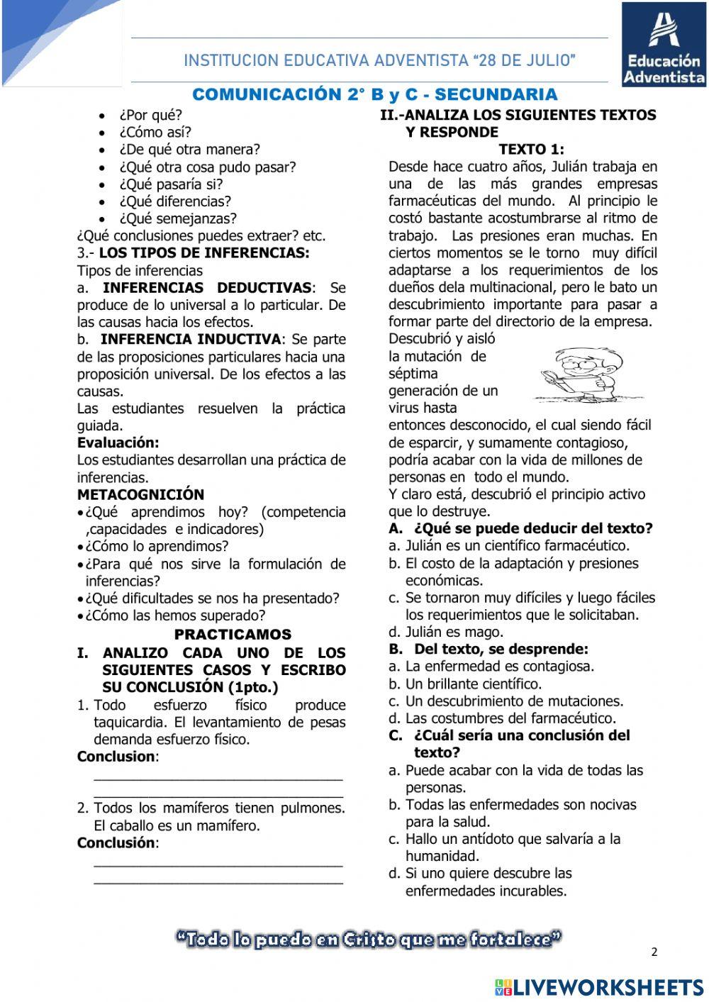 Inferir antes de la lectura