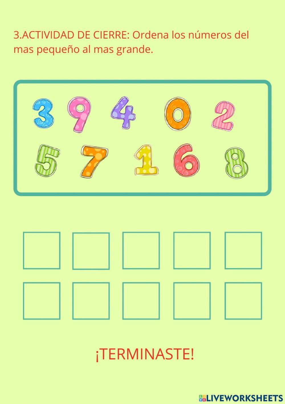 Número, álgebra y variación para preescolar