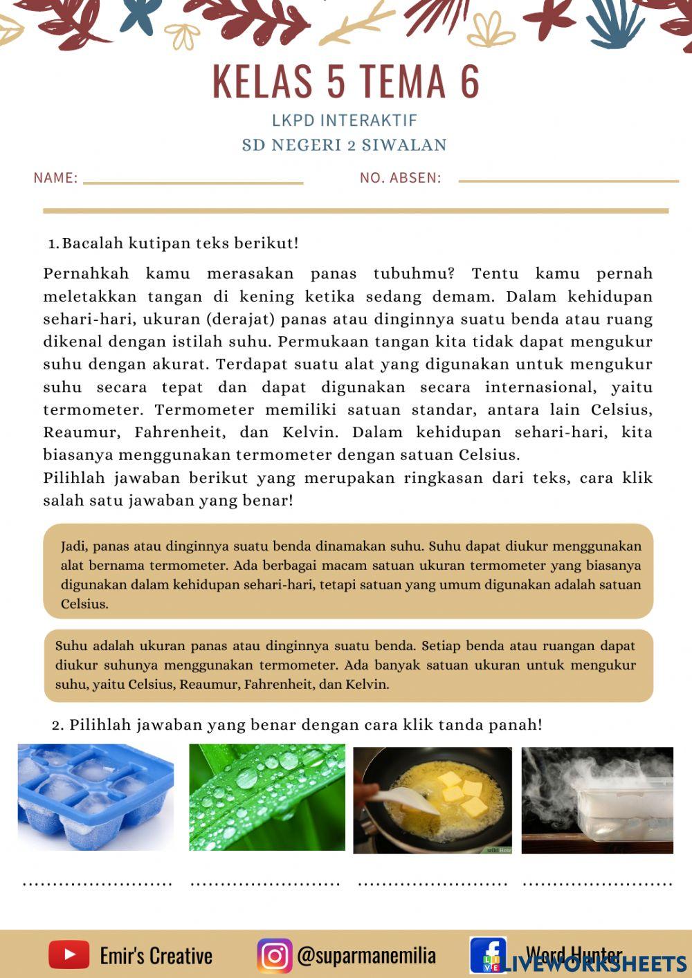 Tema 1 subtema 1 pembelajaran 2