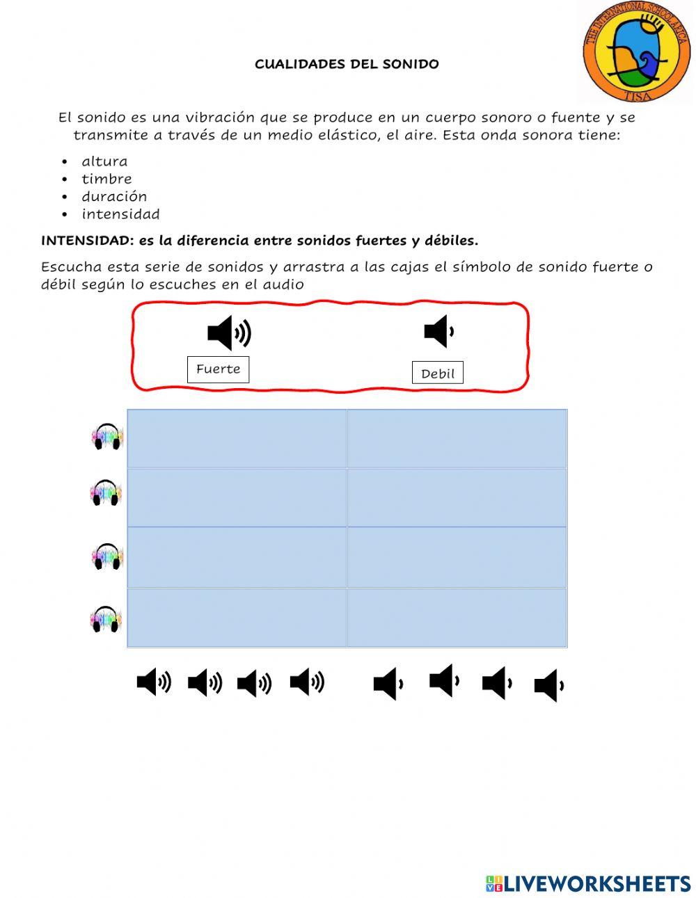 Cualidades del sonido 3ero básico