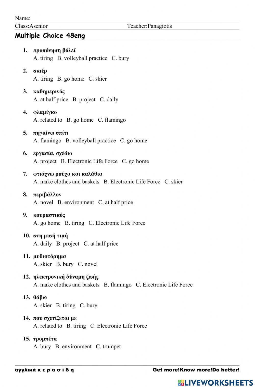 Asenior Worksheet 48