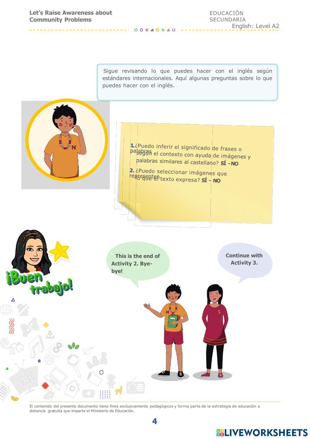 LET´S RAISE AWARENESS ABOUT COMMUNITY PROBLEMS - A2 -2 