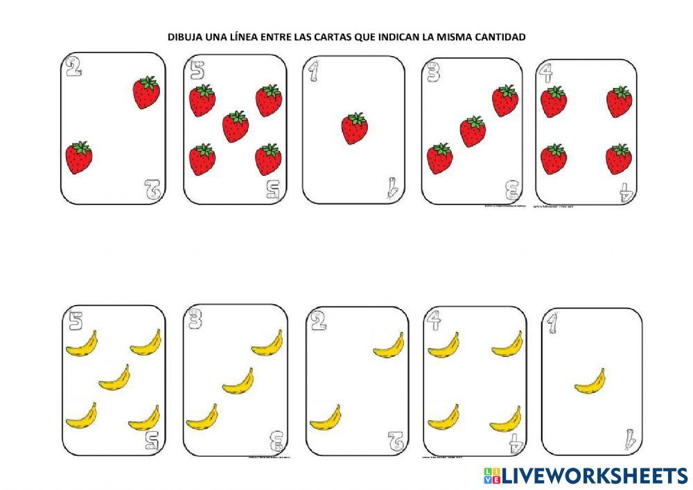 Asociación de cantidades iguales