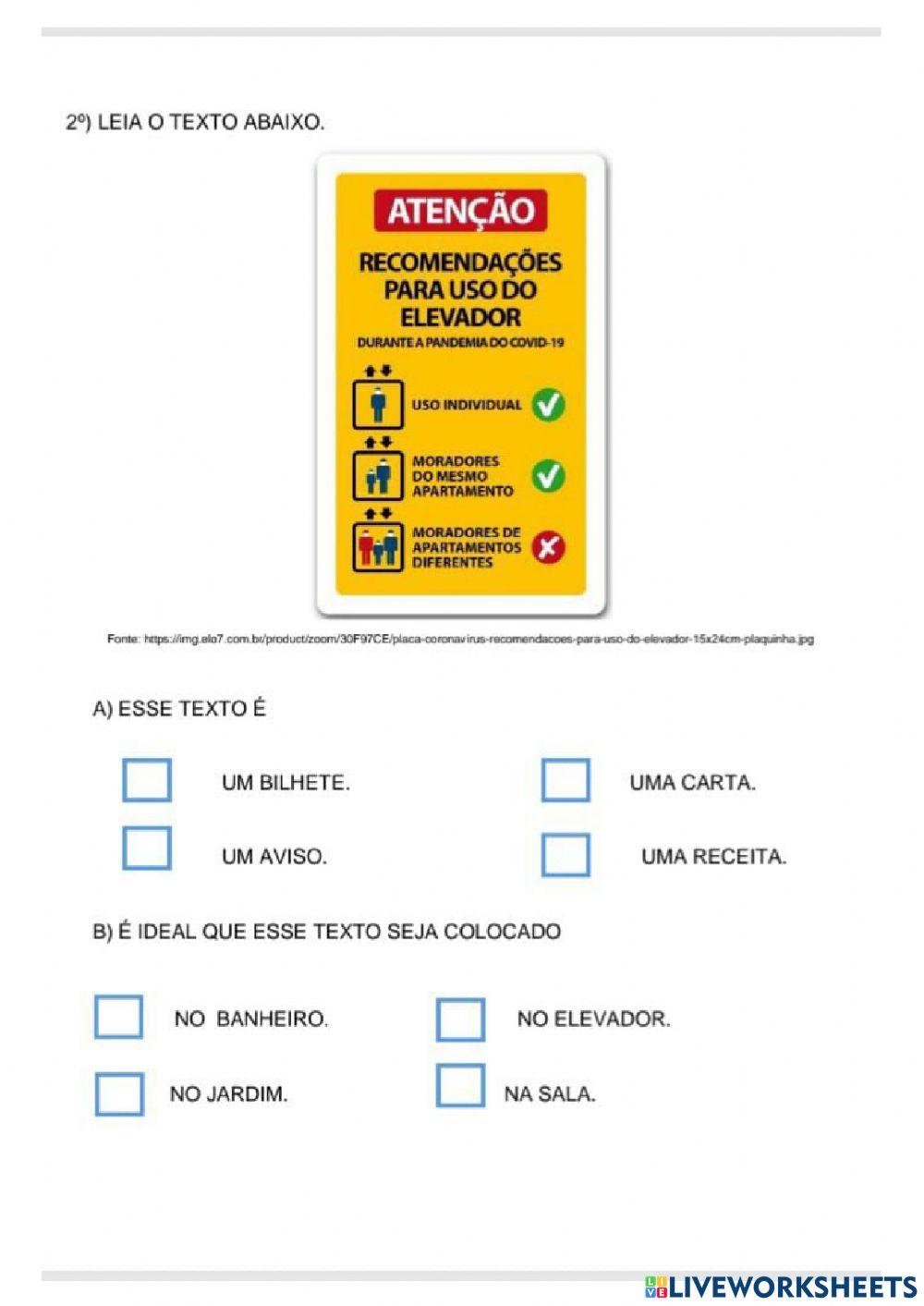 PREFEITURA DO RECIFE -SECRETARIA DE EDUCAÇÃO -BLOCO DE ATIVIDADE   nº 02 -1º ANO