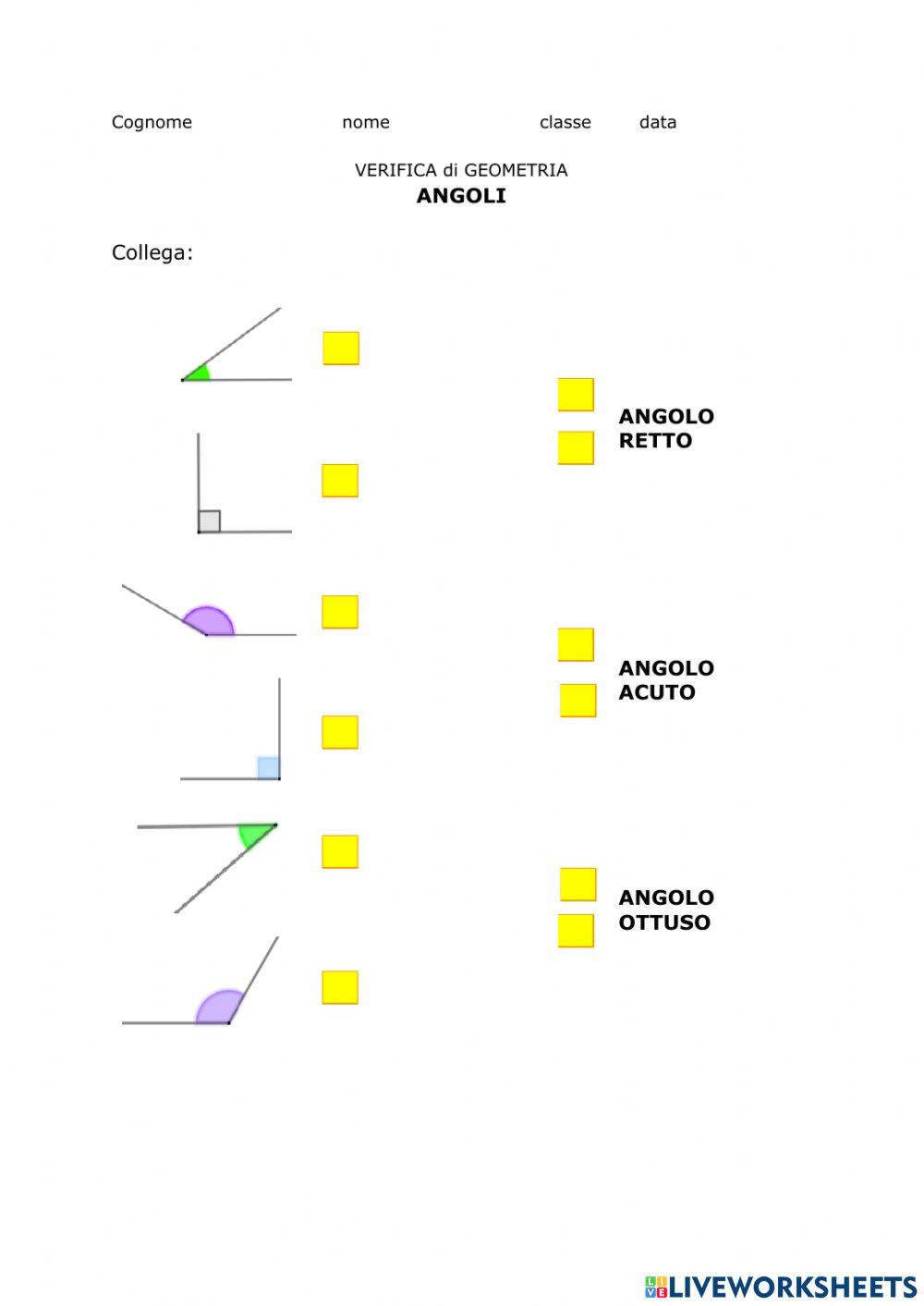 Angoli - verifica