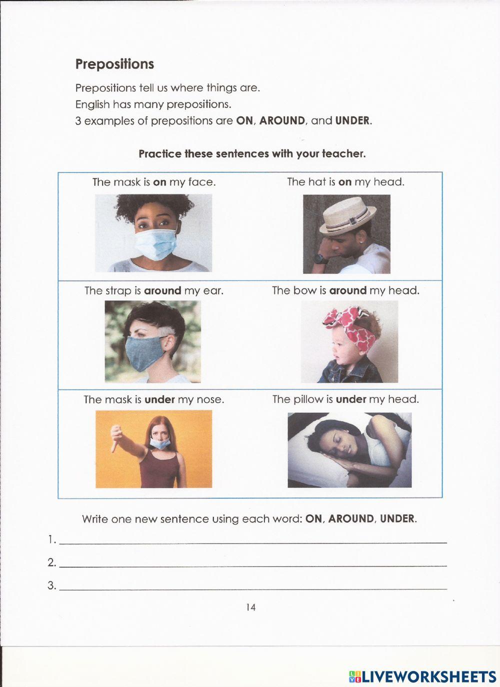 Prepositions and Face Masks