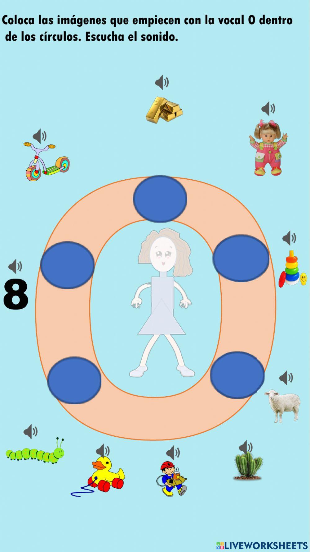 Coloca las imágenes dentro del círculo