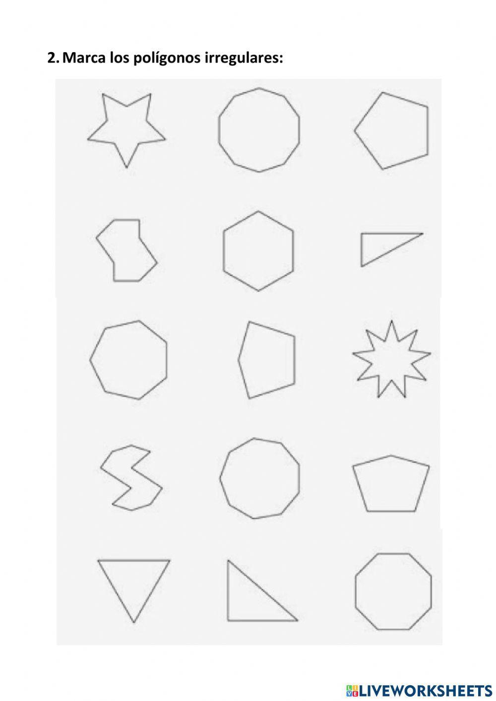 Polígonos regulares e irregulares