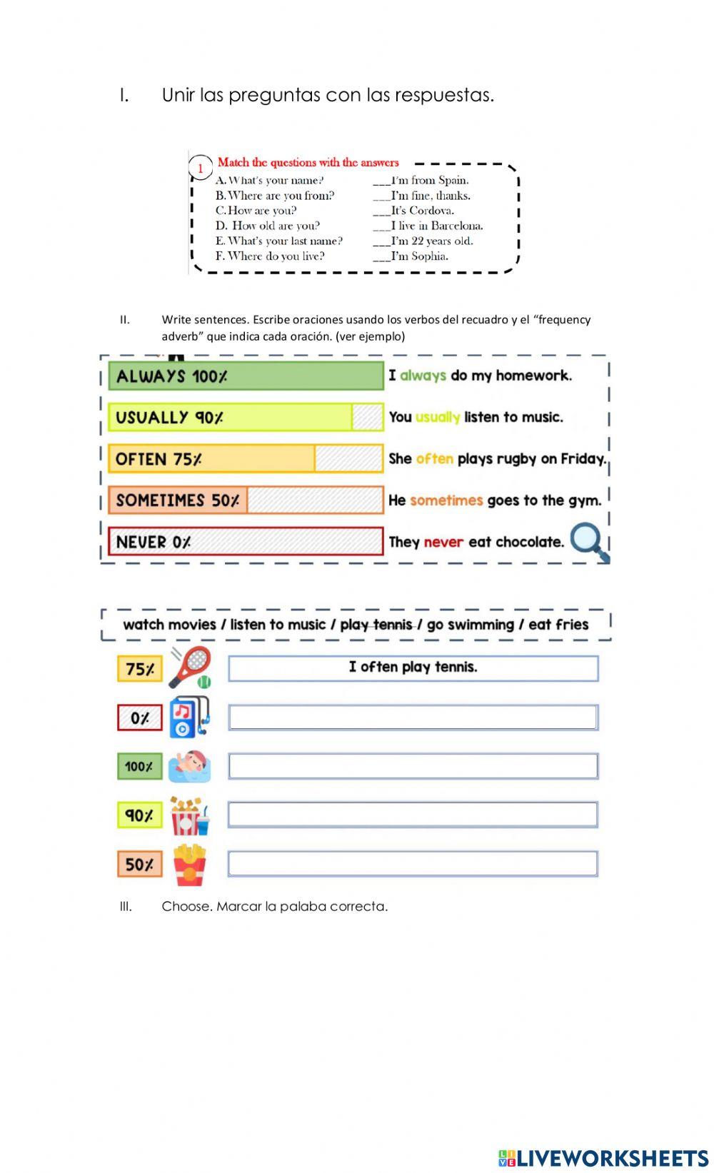 Online test 5° básico