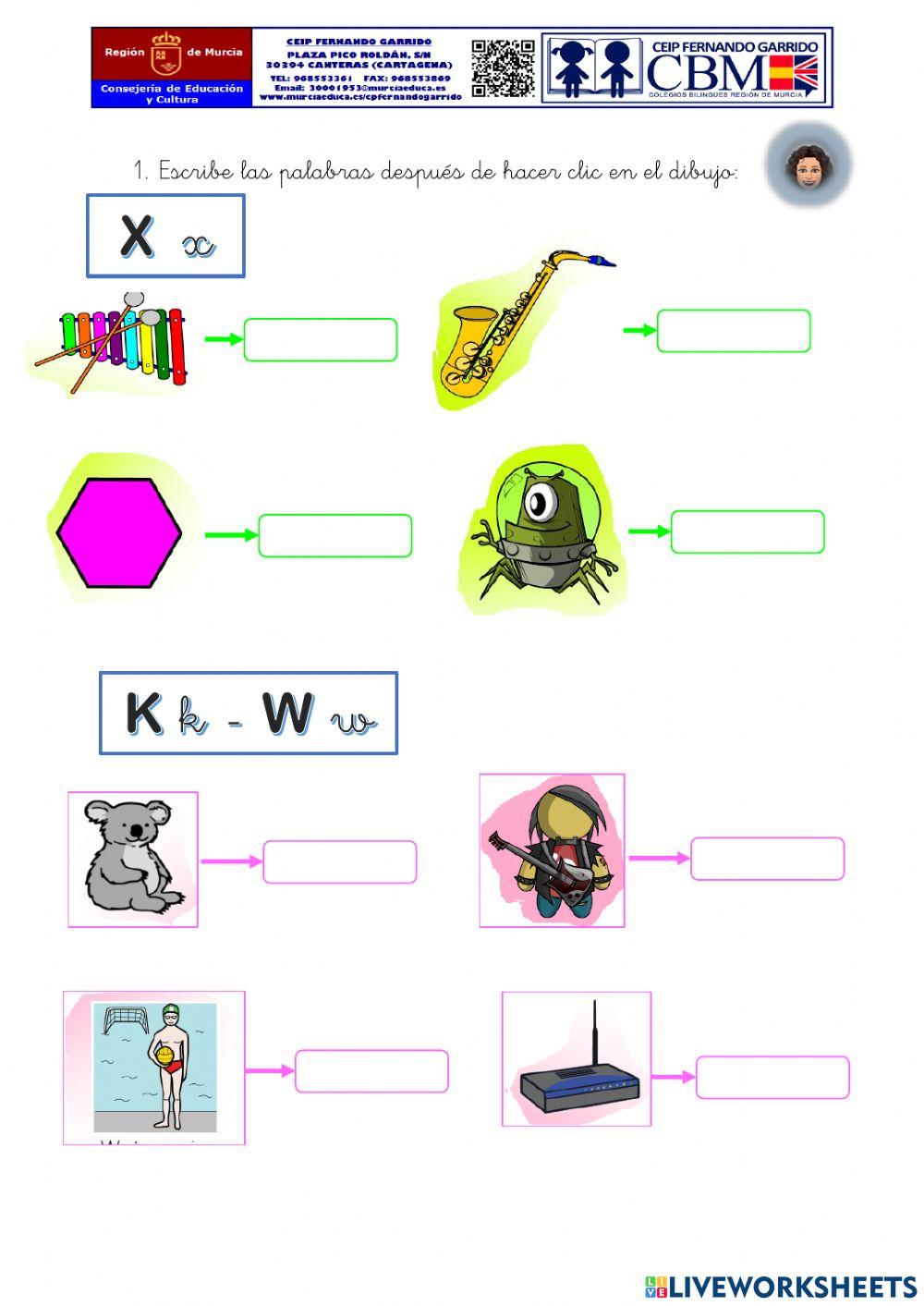 Discriminación Auditiva (X, W y K)