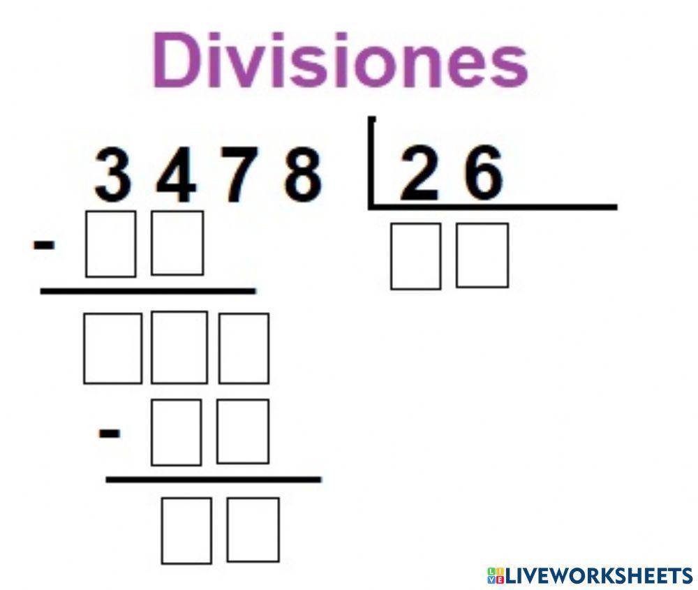 División de dos cifras