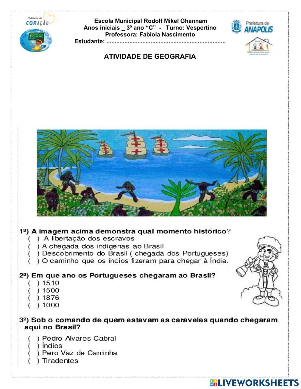 Atividade de geografia