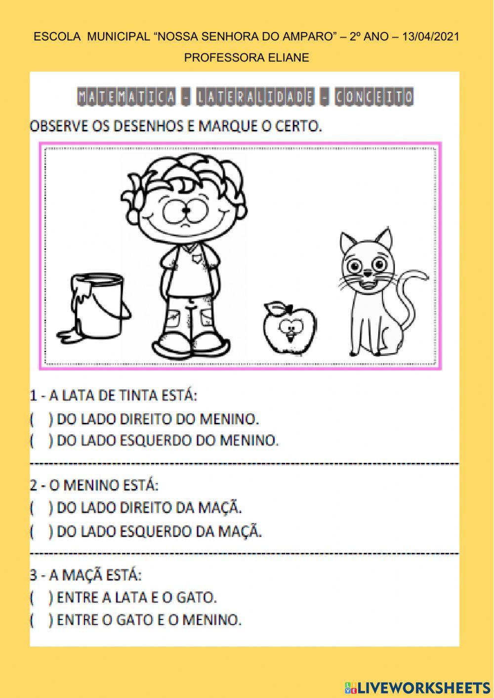 Orientação direita esquerda