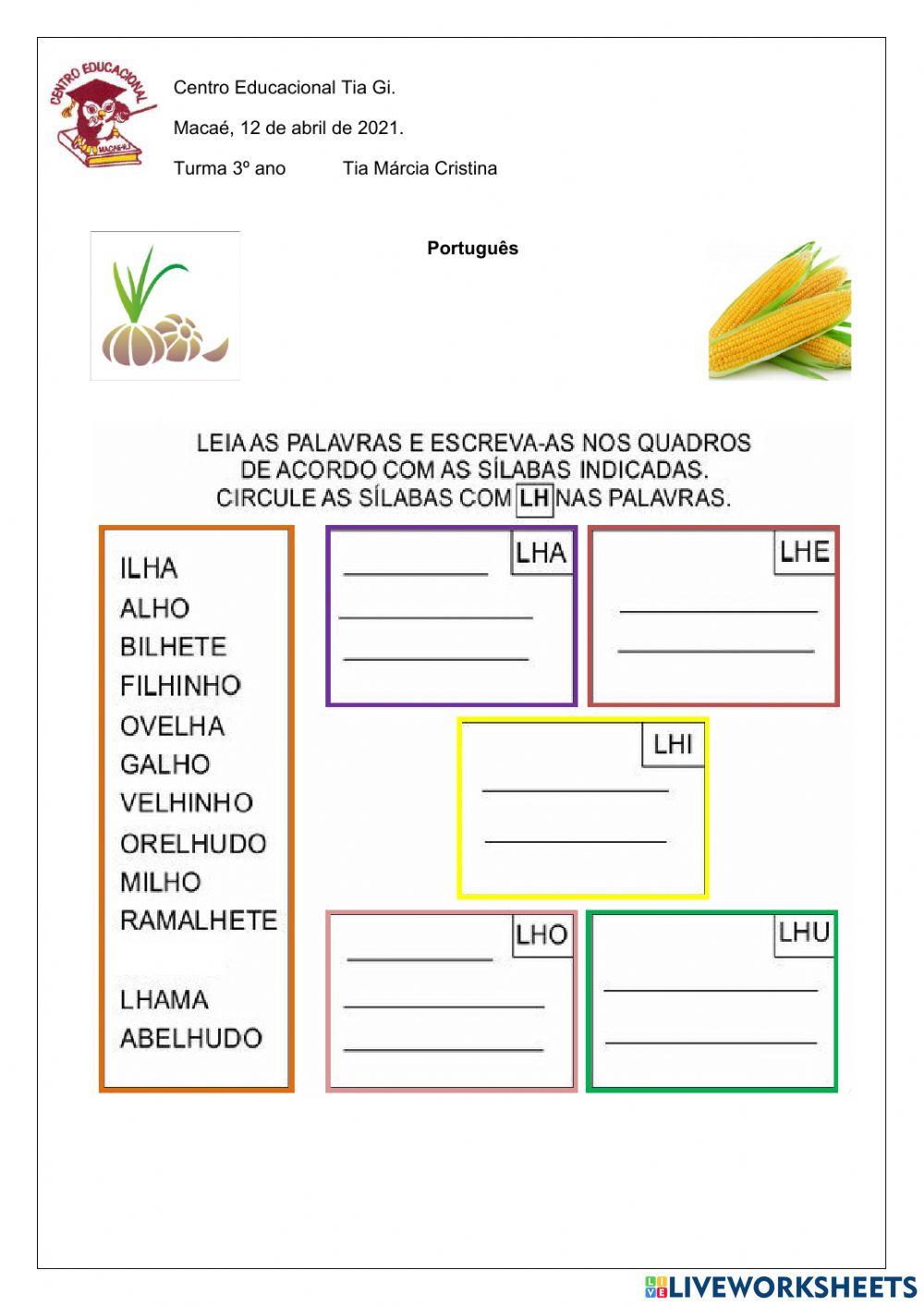 Atividade de Português