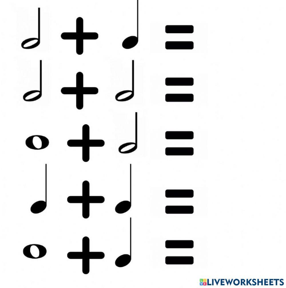 Suma de figuras musicales