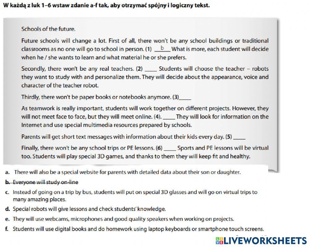 Short test of future simple