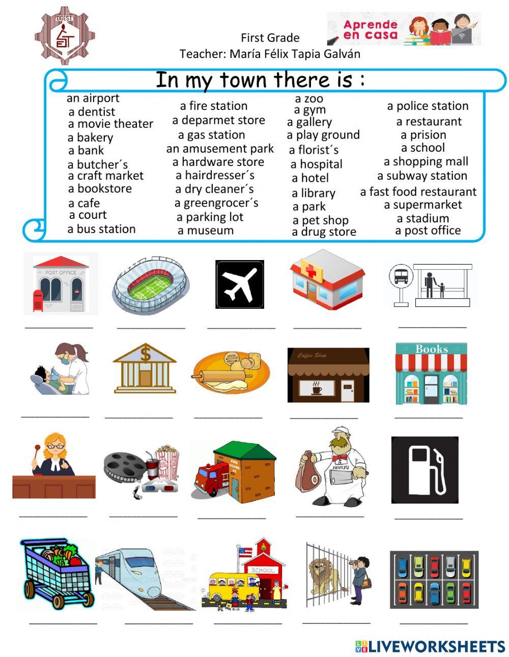Places in a town