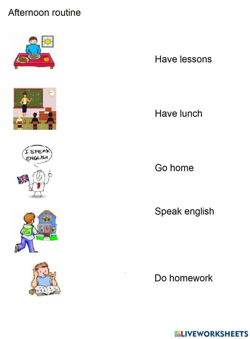 Afternoon activities