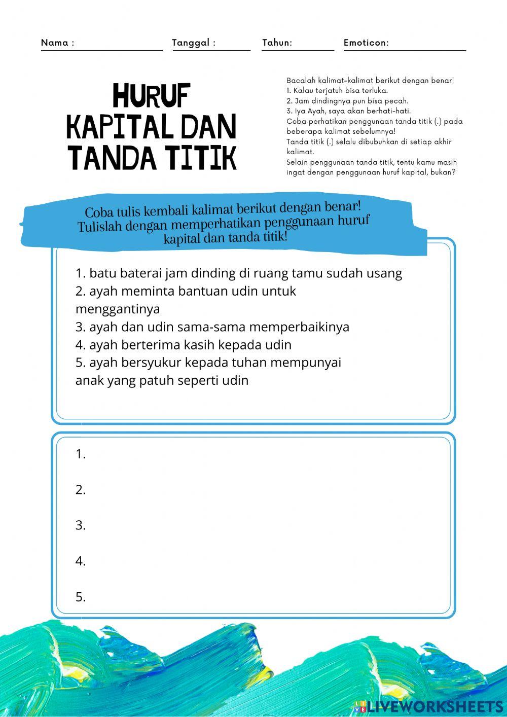 Contoh soal huruf kapital kelas 3
