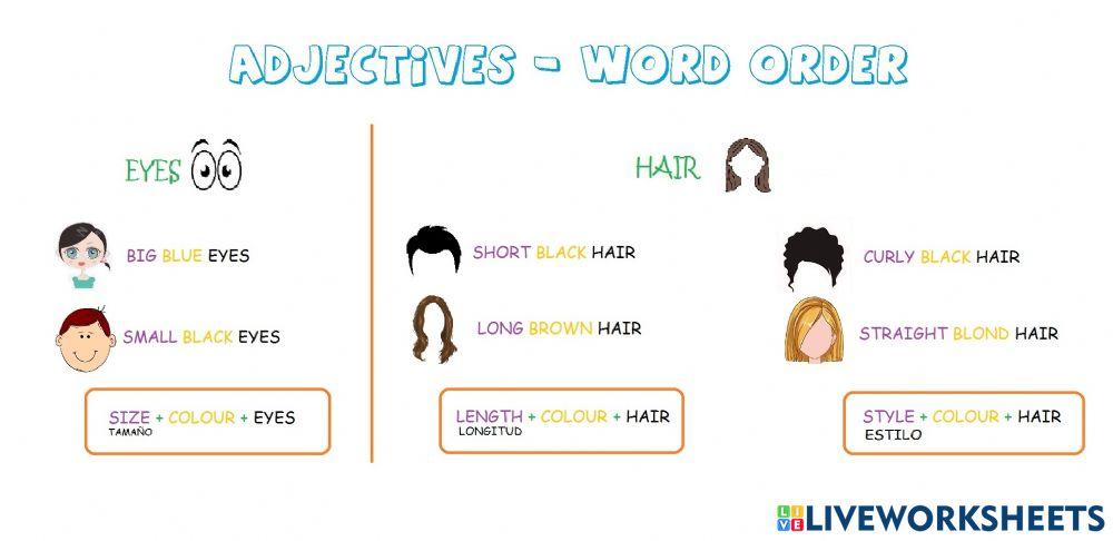 Adjectives - Word order