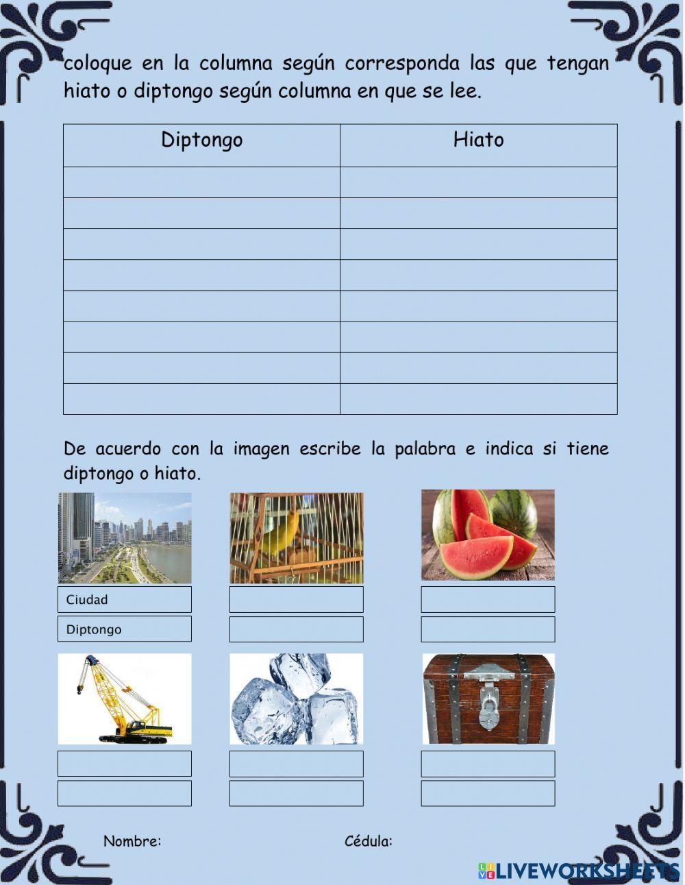 División de Sílabas