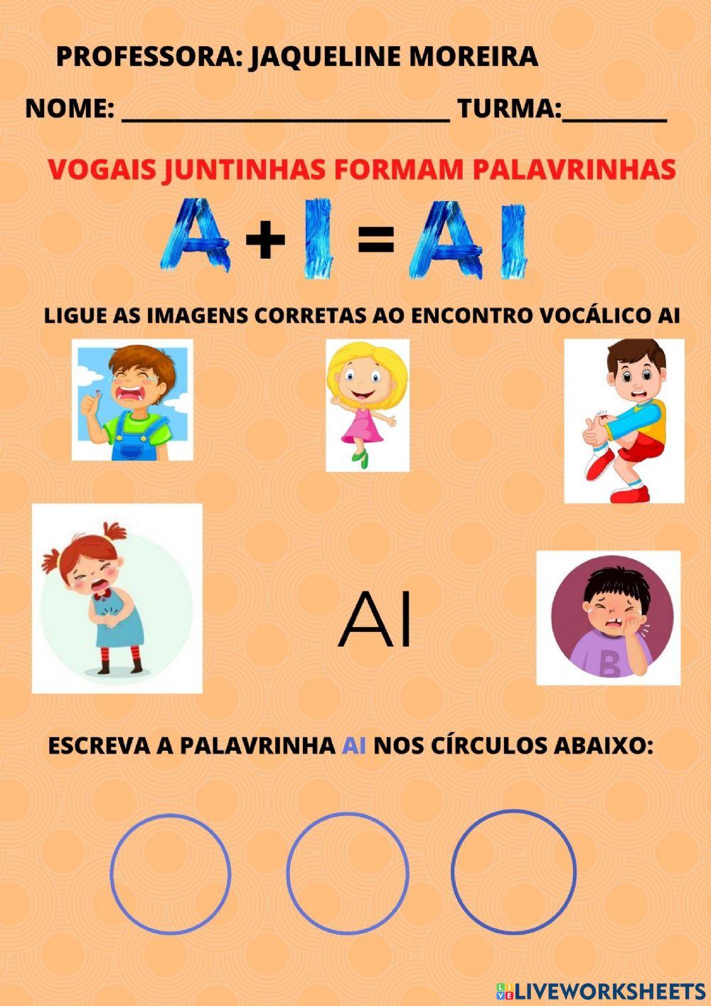Encontro vocálico AE
