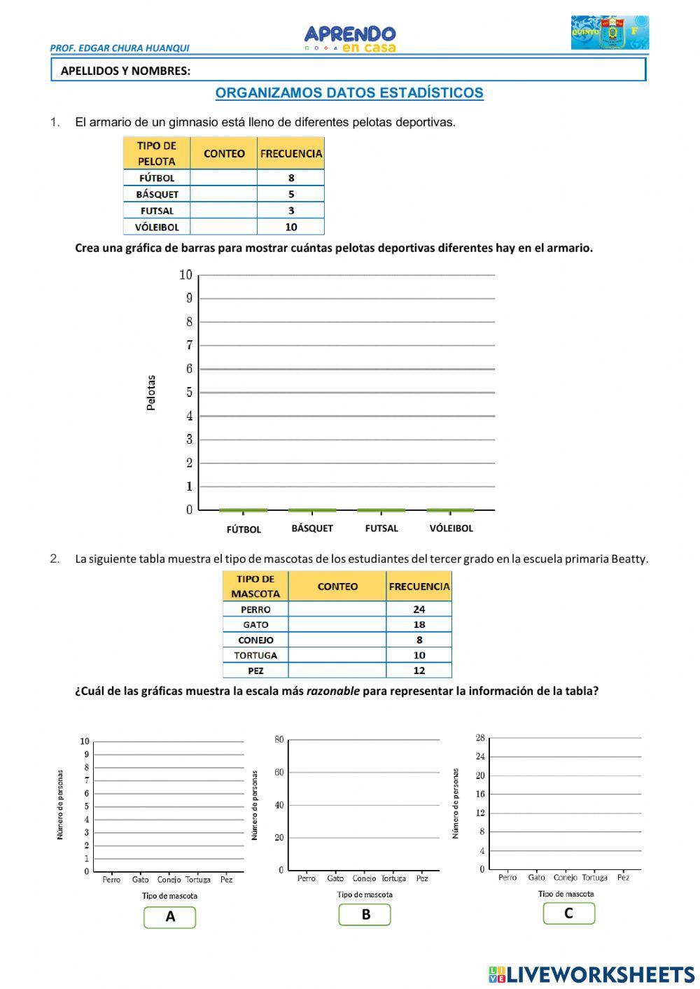 TABLA DE FRECUENCIAS Y DIAGRAMA DE BARRAS