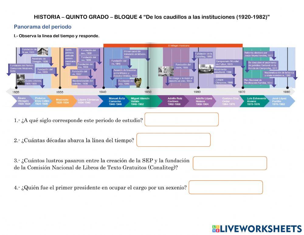 Historia quinto grado