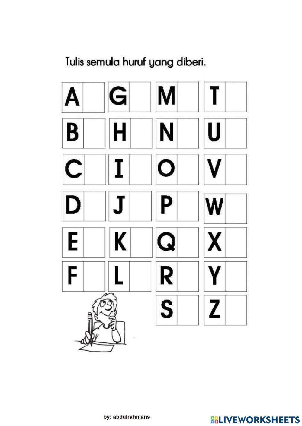 Tulis huruf Besar dan Kecil