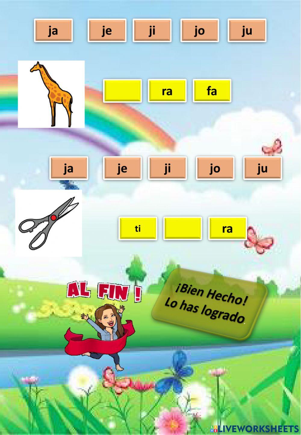 Repaso lección OJO, reconocimiento sílaba y deletreo